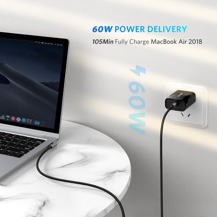 UGREEN USB-C to Angled USB 2.0 C M/M Round Cable Aluminum Shell Nickel Plating 2m (Gray Black) 50125 4