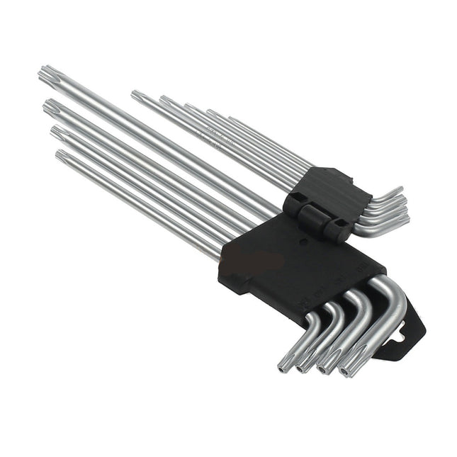 9 Pcs Torx Star Long Allen Key Set T10 T15 T20 T25 T27 T30 T40 T45 T50 2