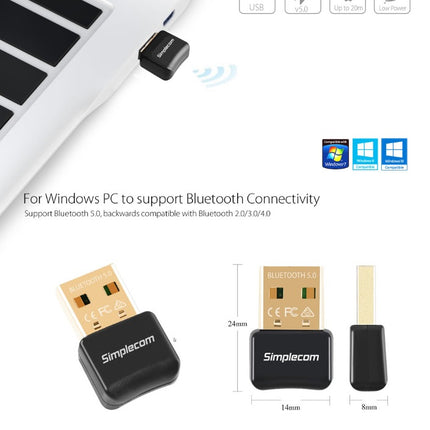 Simplecom NB409 USB Bluetooth 5.0 Adapter Wireless Dongle 4